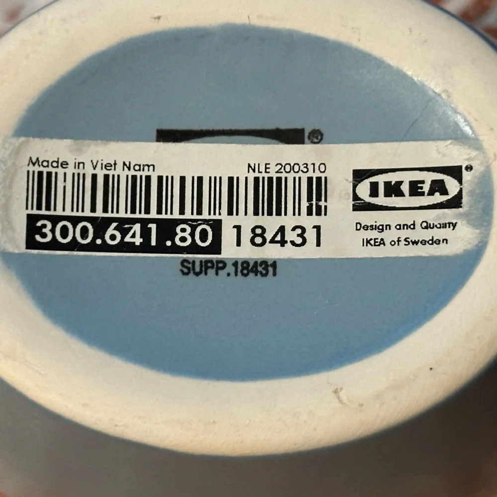 7 1/2” IKEA blue robins egg ceramic vase